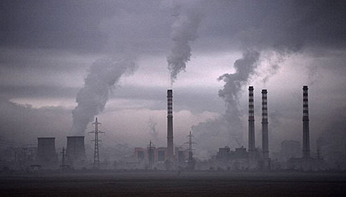 Atmospheric sulfur dioxide pollution